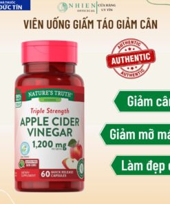 Viên uống giấm táo giảm cân, giảm mỡ toàn thân Nature's Truth Apple Cider Vinegar