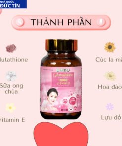 Viên Uống Trắng Da GLUTATHIONE 18000mg Hộp 30 viên Hỗ Trợ Mờ Thâm Giảm Nám làm trắng tức Thì Sau 7 ngày