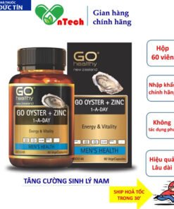 Tinh chất hàu Go Healthy OYSTER + ZINC Tăng cường sinh lý dứt điểm tình trạng Xuất tinh sớm rối loạn cương dương 60 viên