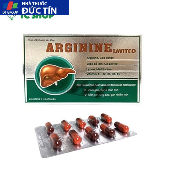 Arginine Lavitco,Arginine Lavitco hộp 60 viên,Hỗ trợ bảo vệ các tế bào gan 19 Arginine Lavitco vi