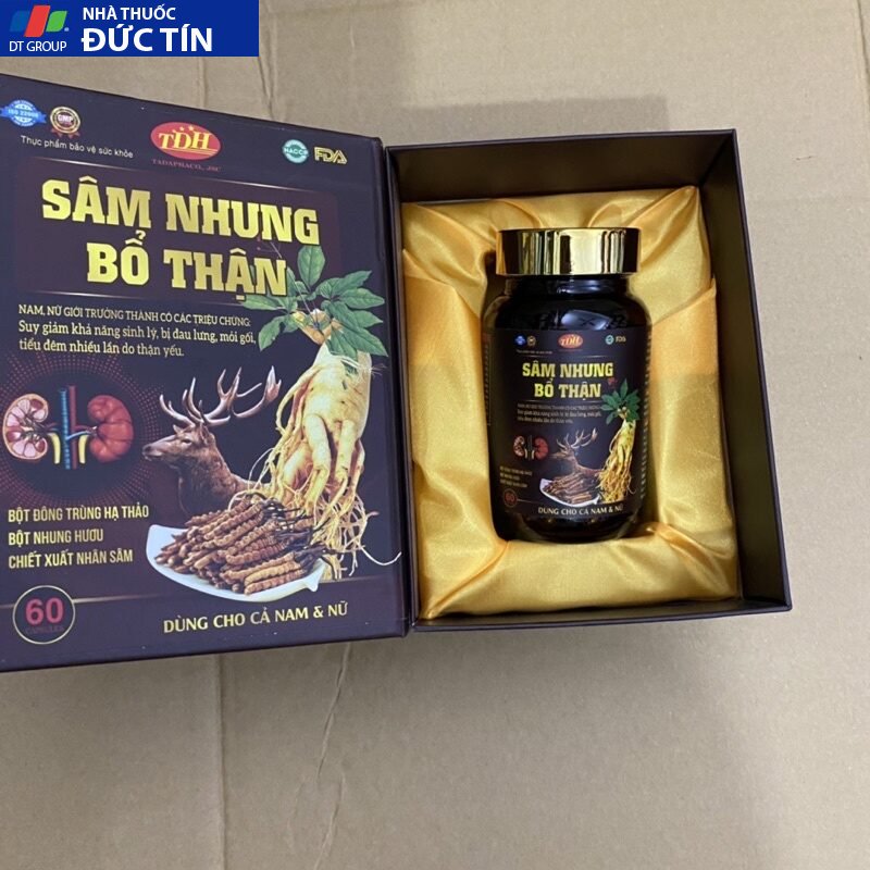 Hộp 60 viên SÂM NHUNG BỔ THẬN Cordycep Oyster Max Gold 14 a1 100