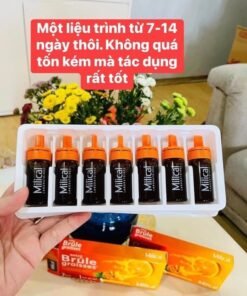 Alternative view of Detox, Hỗ trợ giảm mỡ nội tạng cam dứa Milical Brule Graisses (Pháp - Hộp 7 ống)