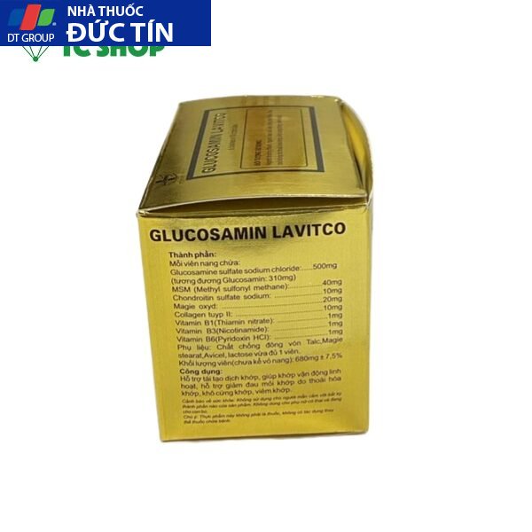 Glucosamin Lavitco, Glucosamin Lavitco hộp 60 viên,Hỗ trợ giảm đau mỏi do khớp bị thoái hóa 19 ben glucosamine lavitco 1