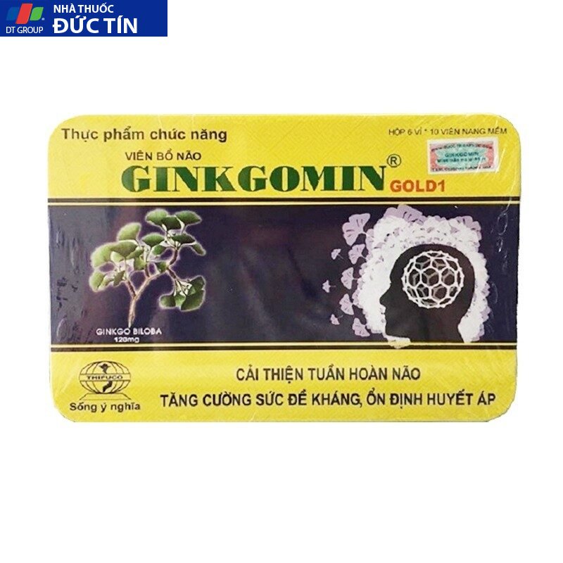 Viên bổ não Ginkgomin,Hộp thiếc 60 viên Giúp hoạt huyết tỉnh táo ban ngày, tăng cường sức khỏe và dễ ngủ ban đêm 19 bonao1