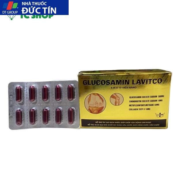 Glucosamin Lavitco, Glucosamin Lavitco hộp 60 viên,Hỗ trợ giảm đau mỏi do khớp bị thoái hóa 18 glucosamine lavitco 1