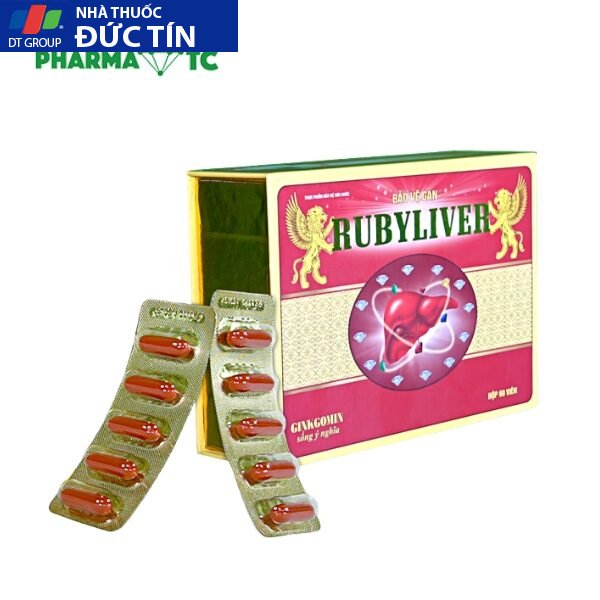 Bảo vệ gan Ruby Liver hộp 60 viên,Giúp thanh nhiệt, giải độc, mát gan 21 hop vi ruby liver