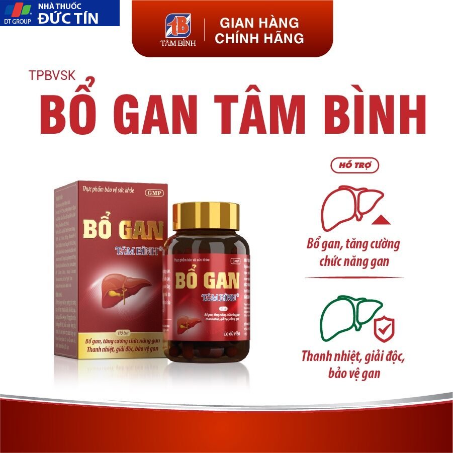 Bổ gan Tâm Bình, hỗ trợ thải độc gan, giảm nổi mề đay, mẩn ngứa, mụn nhọt, tăng cường chức năng gan. 9 bogan1