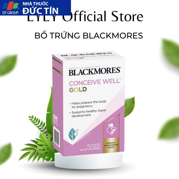 Viên uống tăng khả năng thụ thai, bổ trứng cho nữ giới Conceive Well Gold Blackmores Úc 56 viên Chính Hãng 1 Viên uống tăng khả năng thụ thai, bổ trứng cho nữ giới Conceive Well Gold Blackmores Úc 56 viên Chính Hãng