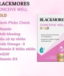 Viên uống tăng khả năng thụ thai, bổ trứng cho nữ giới Conceive Well Gold Blackmores Úc 56 viên Chính Hãng 10 botrugn4