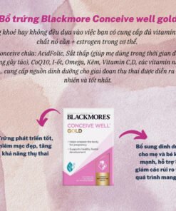 Viên uống tăng khả năng thụ thai, bổ trứng cho nữ giới Conceive Well Gold Blackmores Úc 56 viên Chính Hãng 12 botrung5
