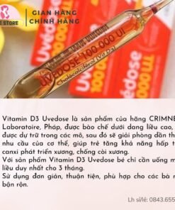 Vitamin D3 Uvedose Liều Cao 100000 UI-1 Của Pháp Liều Cho 3 Tháng 7 d33