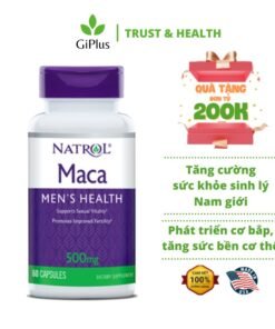 Viên Uống Tăng Cường Sinh Lý Nam Giới Natrol Maca Men’s Health 500mg (60 viên/Lọ)