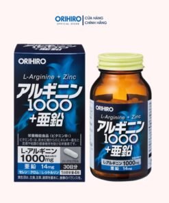 Viên uống tăng cường sinh lý nam giới L-Arginine 1000mg và Zinc Orihiro 120 viên