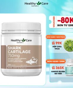 Alternative view of Viên uống sụn vi cá hỗ trợ xương khớp Healthy Care Shark Cartilage 750mg 200 viên