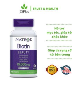 Alternative view of Viên Uống Hỗ Trợ Mọc Tóc, Móng Natrol Biotin 10.000mcg (100 Viên/Lọ)