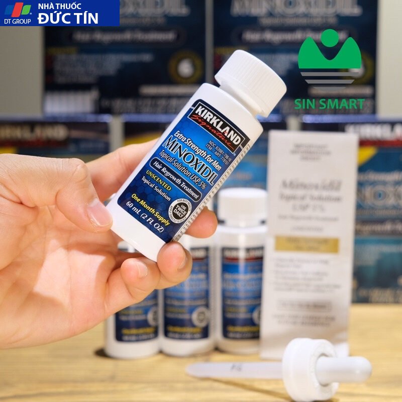 Dung dịch thoa ngoài Mọc tóc, mọc Râu Minoxidil 5% Kirkland USA nguyên hộp chính hãng 17 moctoc3