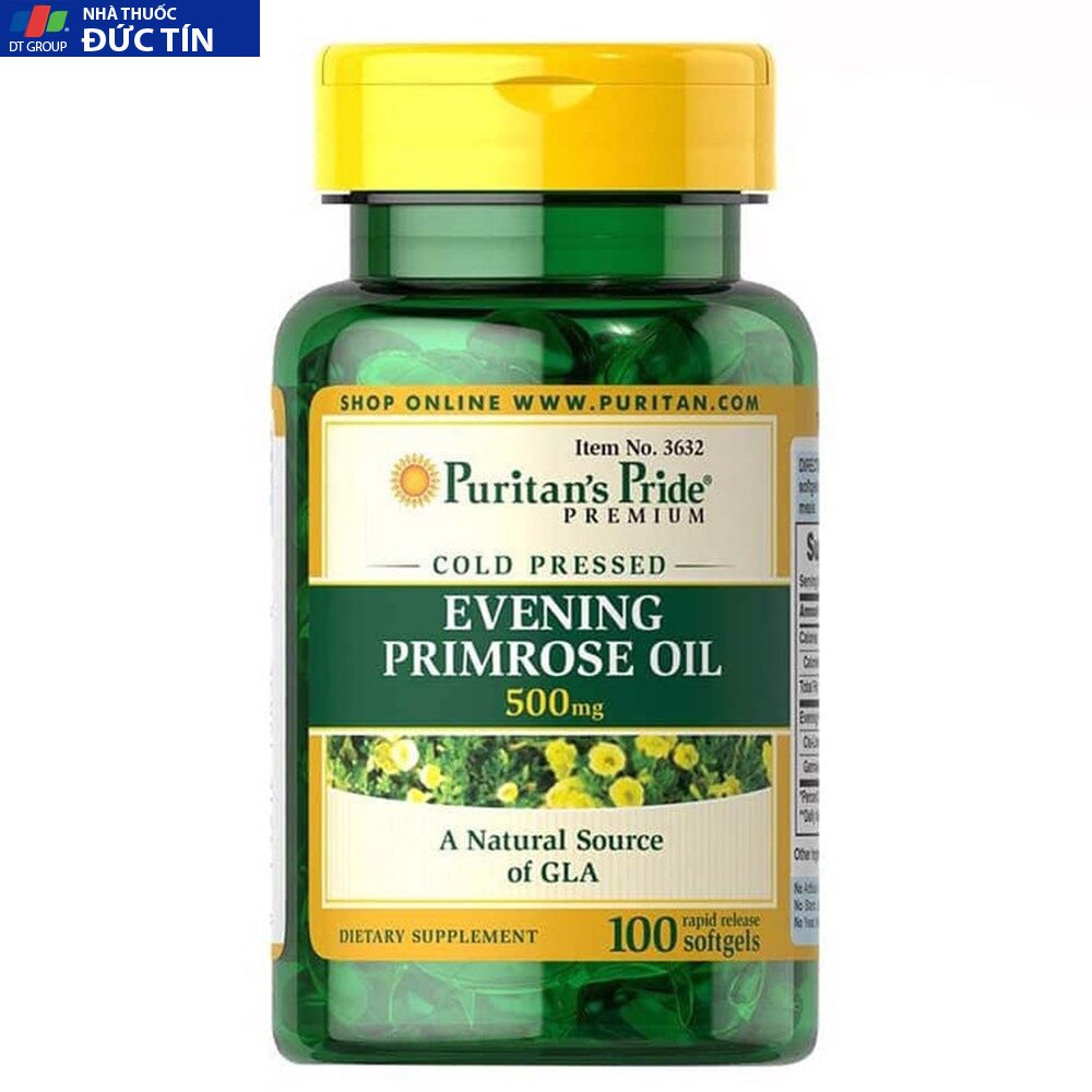 Viên Uống Giảm Mụn Nội Tiết, Cân Bằng Nội Tiết Dầu Hoa Anh Thảo Evening Primrose Oil 500mg-1000mg Puritan's Pride 12 anhthao2 1