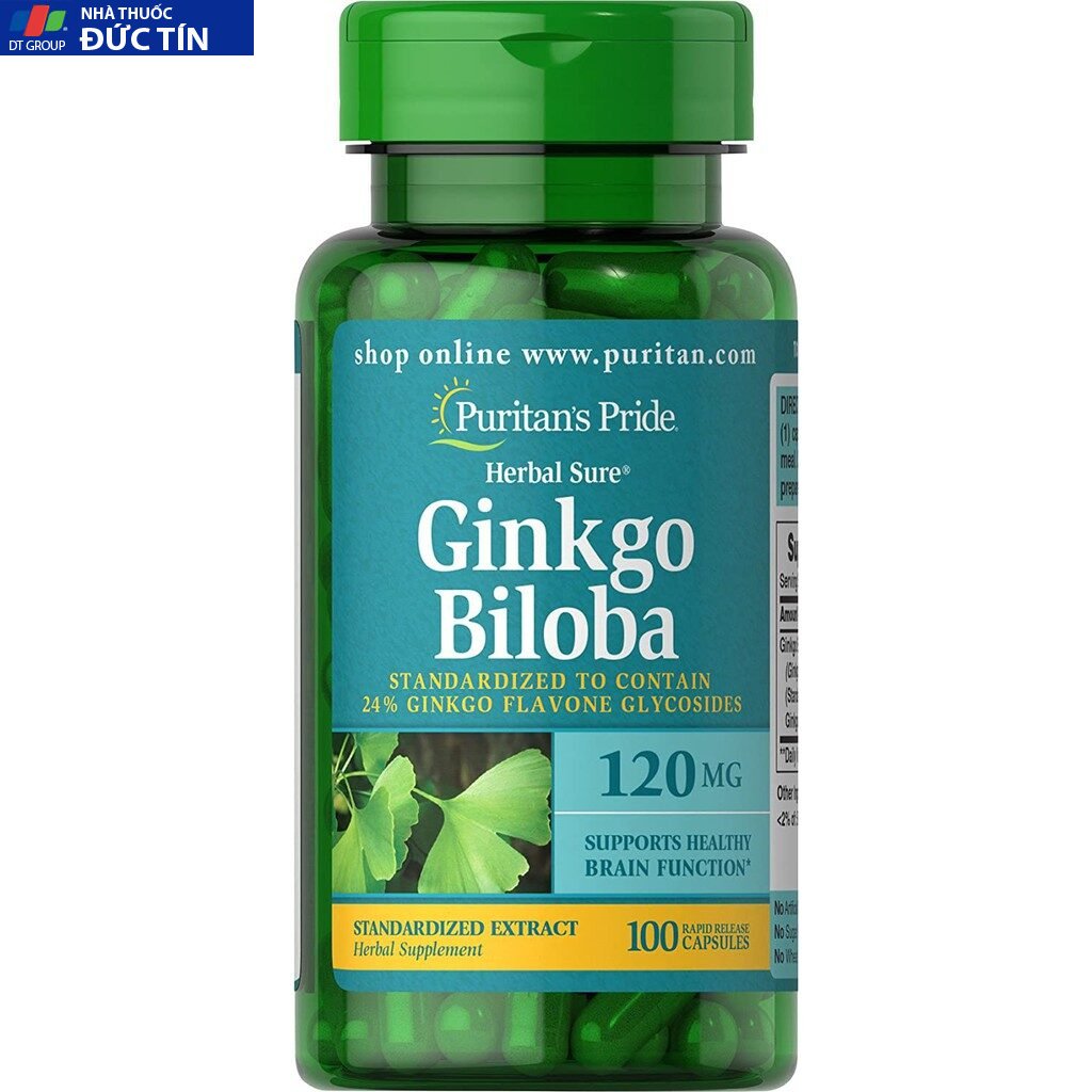 Viên Uống Hỗ Trợ Tuần Hoàn Não Bộ Puritans pride Ginkgo Biloba 120mg 100 Viên 6 biola100v 1