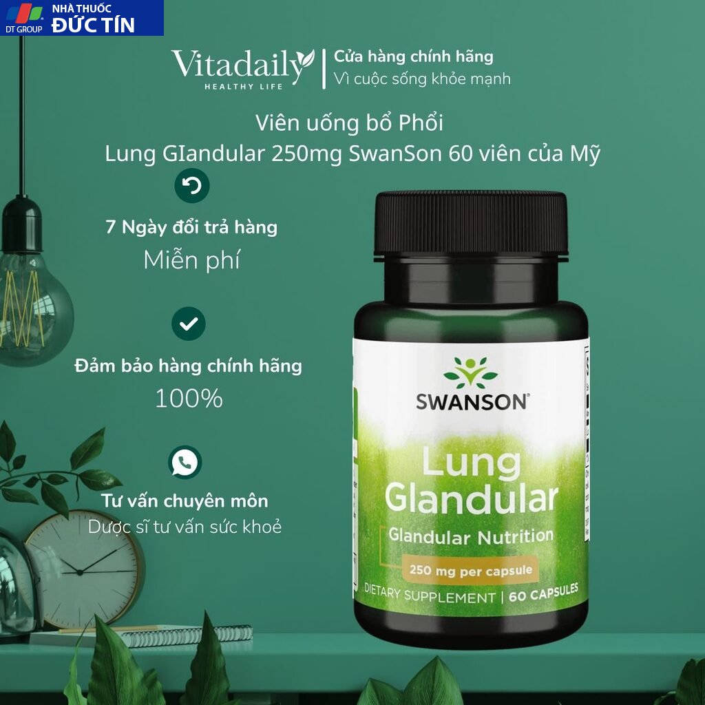 Viên Uống Bổ Phổi Swanson Lung Glandular 60 Viên 7 boiphoi1
