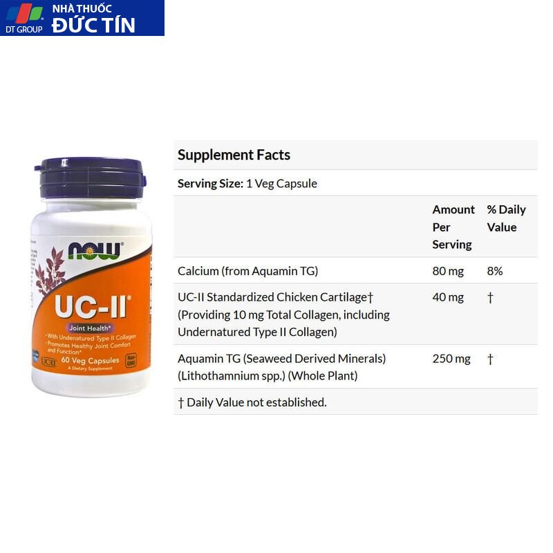 Now UC-II Joint Health 60v , Collagen type 2 , Viên uống bổ khớp 15 bokhop2