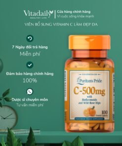 Alternative view of Viên Bổ Sung Vitamin C làm đẹp da 500mg,1000mg Puritan's Pride 100 viên