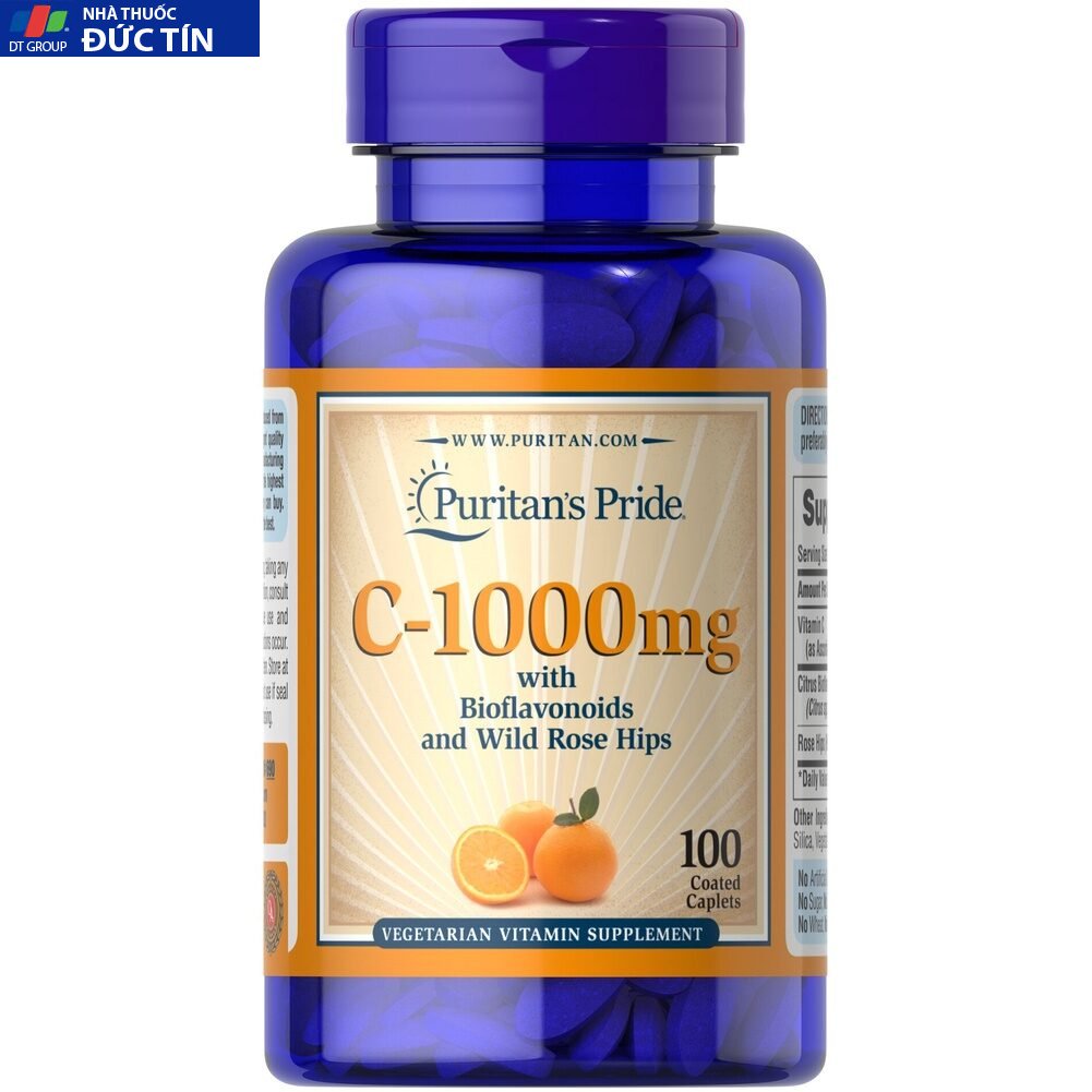 Viên Bổ Sung Vitamin C làm đẹp da 500mg,1000mg Puritan's Pride 100 viên 14 bosungvitamin3