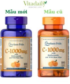 Viên Bổ Sung Vitamin C làm đẹp da 500mg,1000mg Puritan's Pride 100 viên