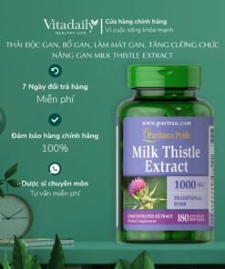 Alternative view of Thải độc gan, bổ gan, làm mát gan, tăng cường chức năng gan Milk Thistle Extract 1000mg 180 viên Puritan's Pride