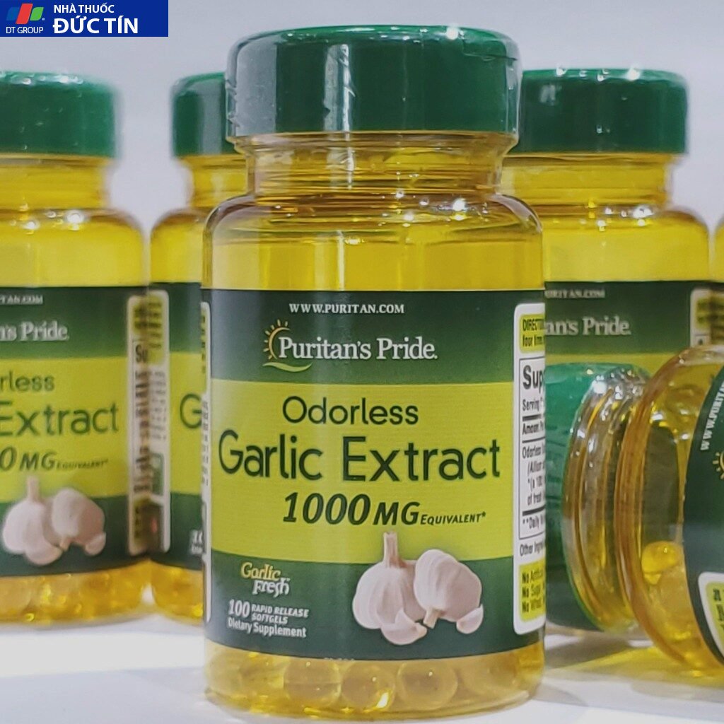 Viên uống dầu tỏi tăng cường miễn dịch, giảm cholesterol, tốt cho tim mạch Puritan's Pride Garlic Oil 1000mg 100 viên 17 dautoi3