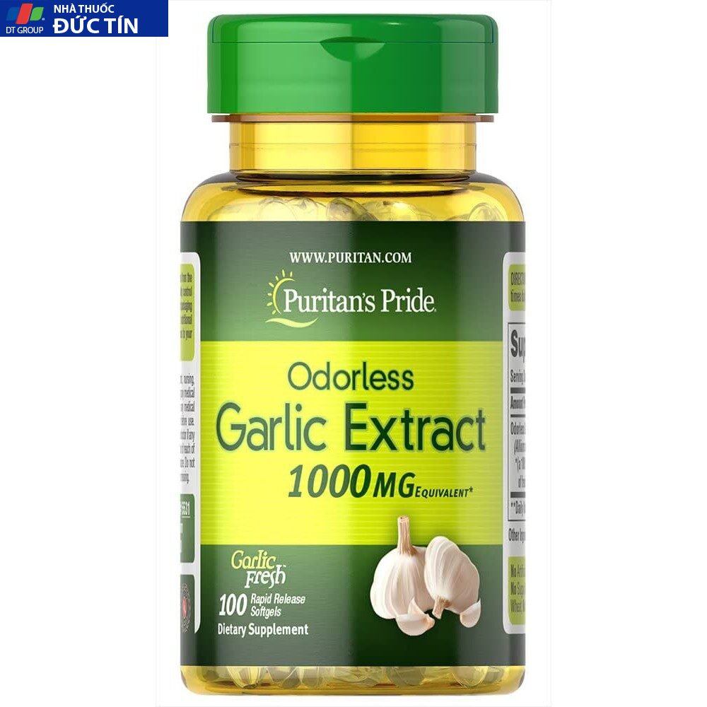 Viên uống dầu tỏi tăng cường miễn dịch, giảm cholesterol, tốt cho tim mạch Puritan's Pride Garlic Oil 1000mg 100 viên 15 dautoi5