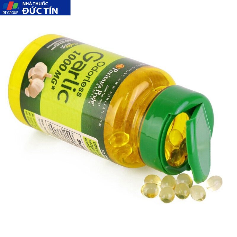 Viên uống dầu tỏi tăng cường miễn dịch, giảm cholesterol, tốt cho tim mạch Puritan's Pride Garlic Oil 1000mg 100 viên 14 dautoi6