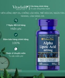 Alternative view of Viên uống đẹp da, chống lão hóa, ngừa tàn nhang Puritan's Pride Alpha lipoic acid 600mg 60 viên