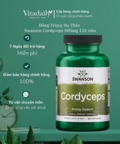 Alternative view of Đông Trùng Hạ Thảo Swanson Cordyceps 600mg 120 viên