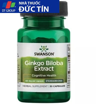Viên uống bổ não tăng trí nhớ Ginkgo Extract 60mg Lọ 30 viên SWANSON chính hãng 10 ginkoswan1 1