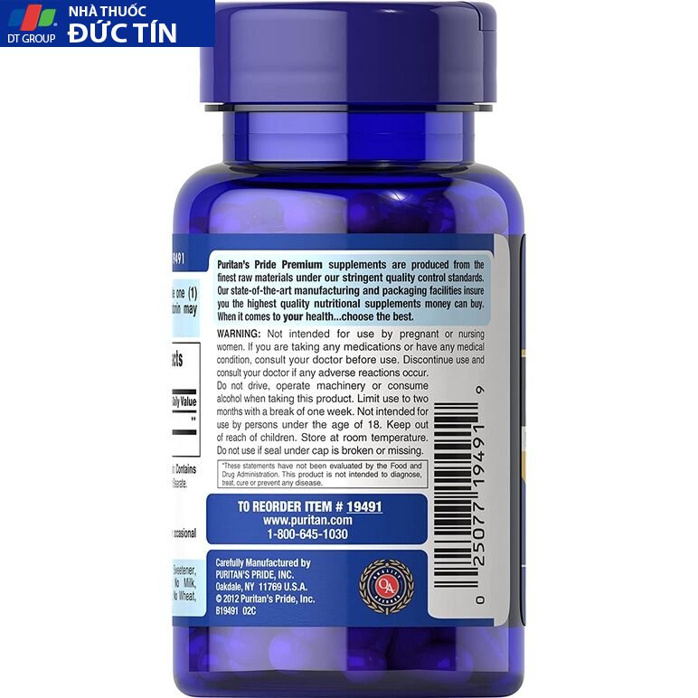 Viên Uống giảm Mất Ngủ, Ngủ Ngon Giấc Melatonine 10mg Puritan's Pride 6 matngu5