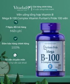 Alternative view of Viên Uống Mega Vitamin B-100 Complex 100 Viên Puritan's Pride