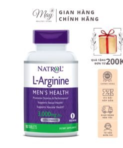 Alternative view of Viên Uống Hỗ Trợ Tăng Cường Sinh Lý, Cải Thiện Sức Khỏe Nam Giới Natrol L-Arginine 3000mg (Lọ 90 Viên)