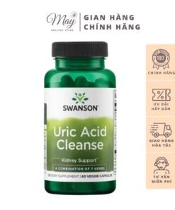 Viên Uống Swanson Uric Acid Cleanser Tăng Cường Chức Năng Thận, Ngăn Ngừa Gout (60 Viên/Lọ)