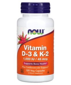 Viên Uống Tăng Sức Đề Kháng, Săn Chắc Xương Vitamin D3 + K2 120 Viên NOW của Mỹ