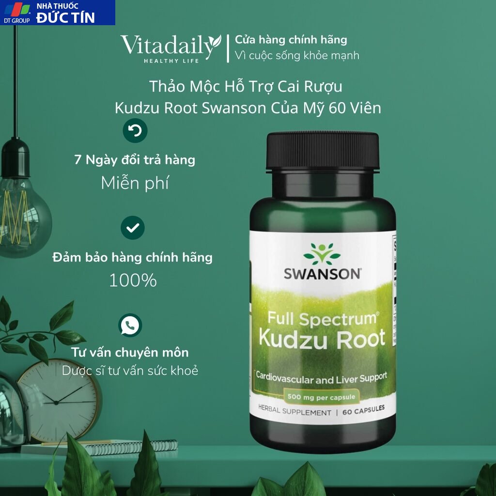 Viên Uống Thảo Mộc Tăng Cường Chức Năng Gan Kudzu Root Swanson An Toàn Của Mỹ 60 Viên 15 thaomoc2