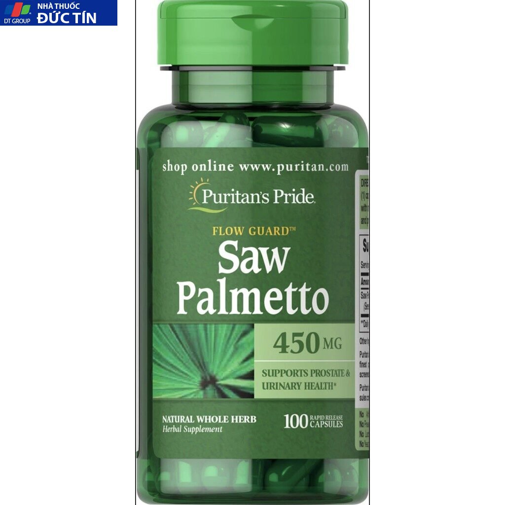 Hỗ trợ đường tiết niệu và tuyến tiền liệt Saw Palmetto 450 mg 100v Puritan’s Pride 14 tietlieu1