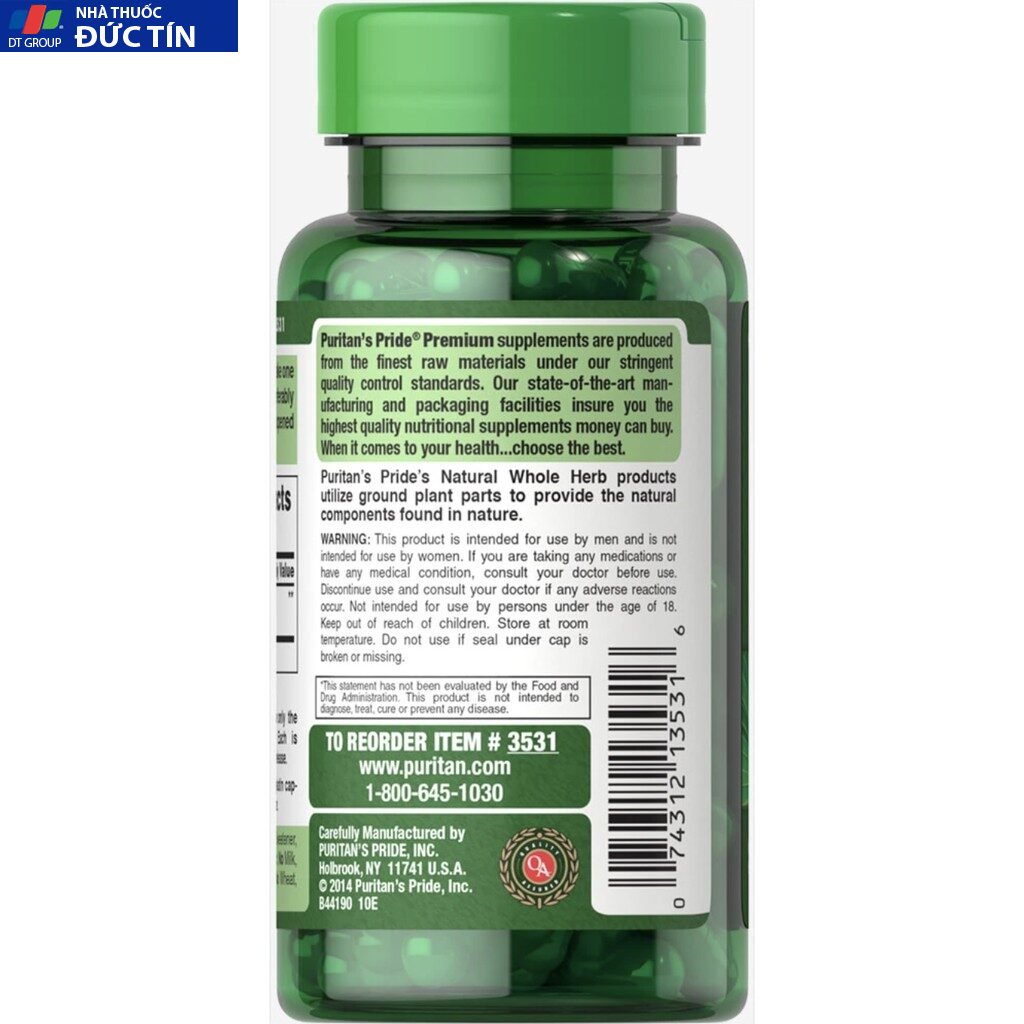 Hỗ trợ đường tiết niệu và tuyến tiền liệt Saw Palmetto 450 mg 100v Puritan’s Pride 11 tietlieu3