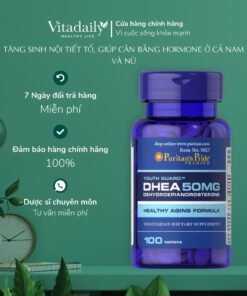 Alternative view of Viên Uống Hỗ Trợ Nội Tiết Tố Cho Nữ DHEA Puritan's Pride 50mg 100 viên