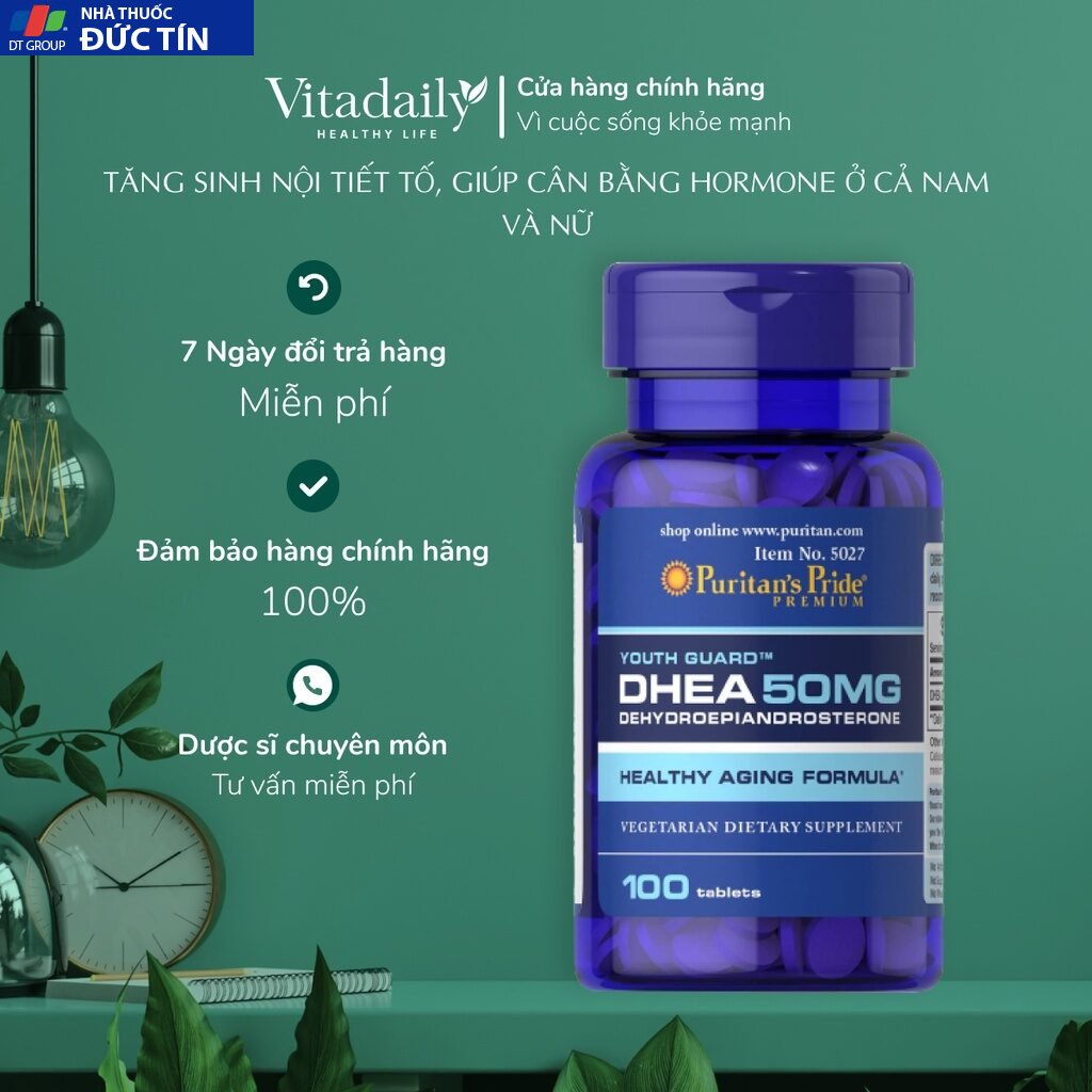 Viên Uống Hỗ Trợ Nội Tiết Tố Cho Nữ DHEA Puritan's Pride 50mg 100 viên 17 tietto1