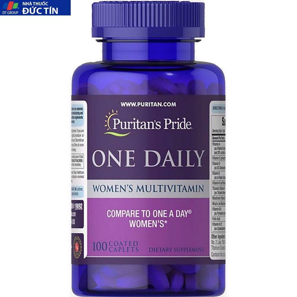 Vitamin tổng hợp nữ, chống lão hoá, sáng da, ngừa loãng xương One Daily Women's Multivitamin Puritan's Pride 100 viên 14 tonghop2