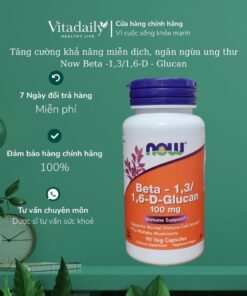 Alternative view of Viên uống tăng cường khả năng miễn dịch, ngăn ngừa ung thư Now Beta -1,3/1,6-D - Glucan 100mg 90 Viên của Mỹ