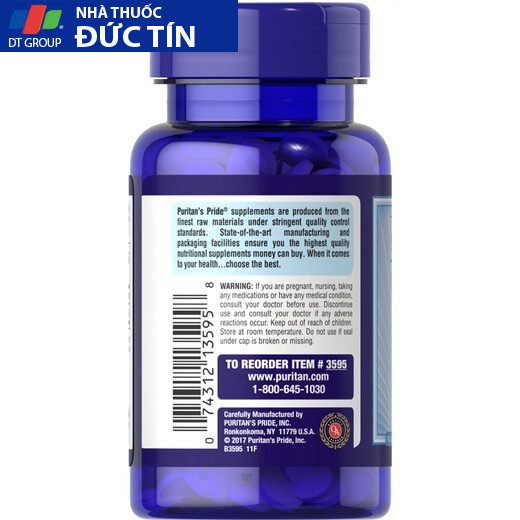 Viên uống Bổ Máu, Ngừa Chóng Mặt, Tăng Cường Trí Não Vitamin B12 500mcg Puritan's Pride 100 viên 7 vitaminb17