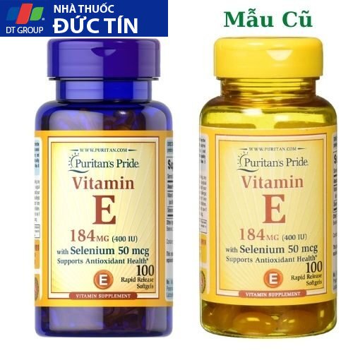 Viên Uống Đẹp Da Vitamin E 184mg With Selenium 50mg Puritan's Pride của Mỹ 16 vitamine3 1