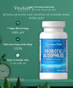 Alternative view of Viên uống men vi sinh lợi khuẩn Puritan's Pride Probiotic Acidophilus 100 viên