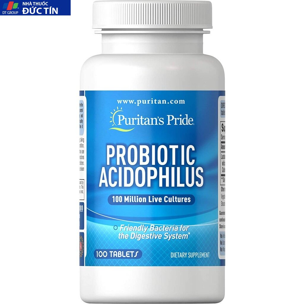 Viên uống men vi sinh lợi khuẩn Puritan's Pride Probiotic Acidophilus 100 viên 18 vitaminloikhuan2 1